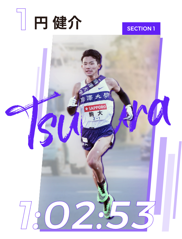 1区 円 健介選手 SECTION 1 1:02:53