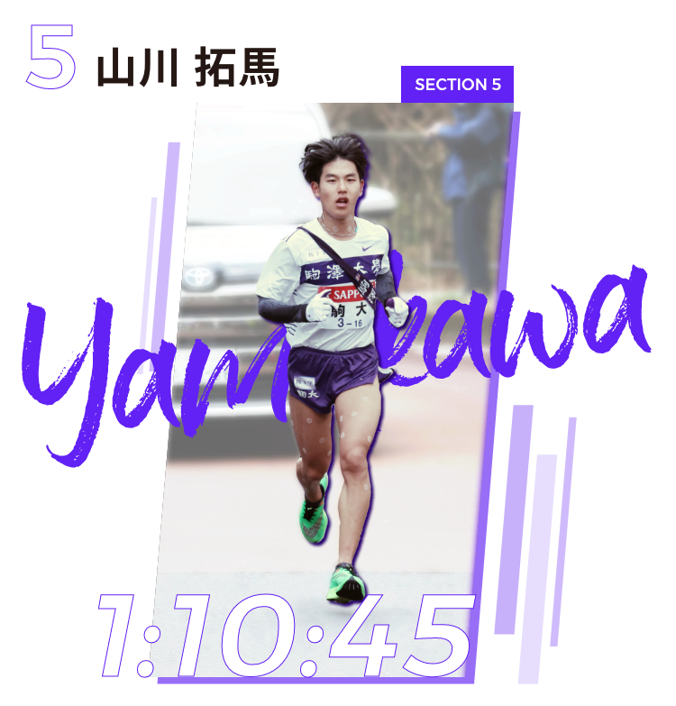5区 山川 拓馬選手 SECTION 5 1:10:45
