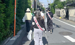 周辺地域の清掃活動「上馬クリーンキャンペーン」に参加しました